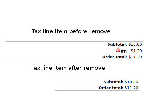 Remove tax line item