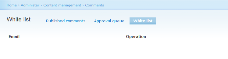 Whitelist Drupal comments | Drupal Developer